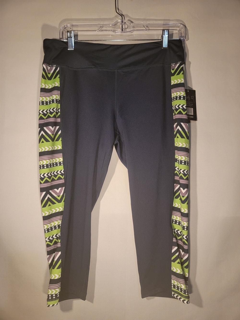 High-Rise Blue Leggings with Green Aztec Side Panels Seahawks 12s